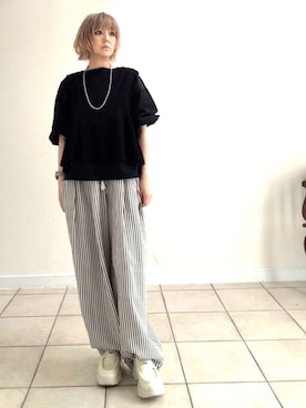 「Java（ジャバ）のアイテム（パンツ）」を使った、amichanさん（レディース・161cm）の夏コーディネート
