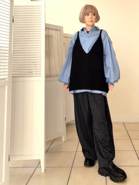 「EVOL（イーボル）のアイテム」を使った、amichanさん（レディース・161cm）の春コーディネート