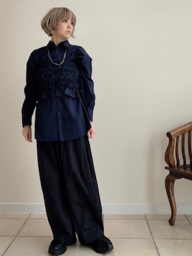 「JEANASIS（ジーナシス）のアイテム（パンツ）」を使った、amichanさん（レディース・161cm）の春コーディネート