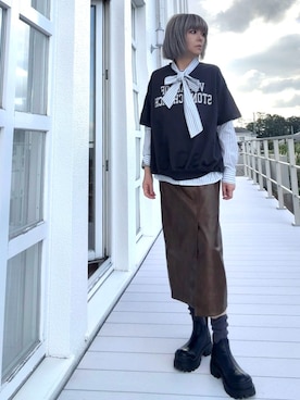 「coca（coca）（コカ）のアイテム」を使った、amichanさん（レディース・161cm）の秋コーディネート