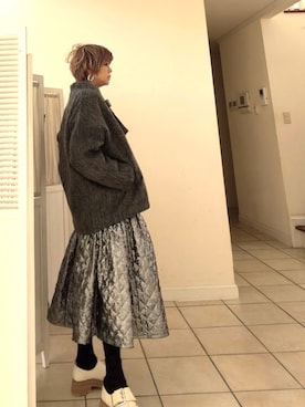 「アイテム（スカート）」を使った、amichanさん（レディース・161cm・50代）の冬コーディネート