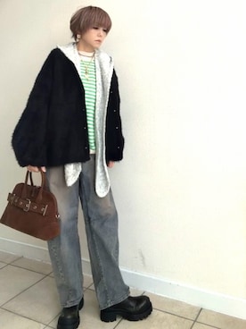 「アイテム（その他アウター）」を使った、amichanさん（レディース・161cm）の冬コーディネート