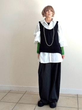 「Bonjour Sagan（ボンジュールサガン）のアイテム」を使った、amichanさん（レディース・161cm）の春コーディネート