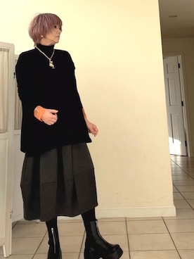 「coca（coca）（コカ）のアイテム」を使った、amichanさん（レディース・161cm）の冬コーディネート