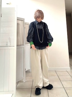 「EVOL（イーボル）のアイテム」を使った、amichanさん（レディース・161cm）の春コーディネート