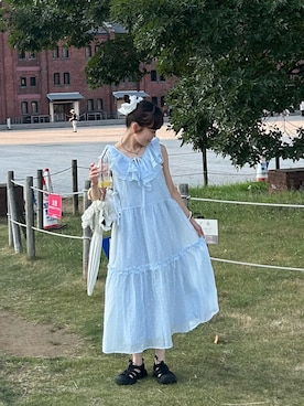 「アイテム（シュシュ）」を使った、Sakuraさん（レディース・156cm）の夏コーディネート