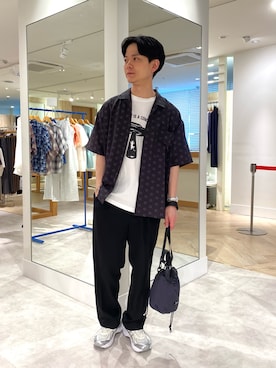 「GLOSTER（グロスター）のアイテム」を使った、fukagawaさん（メンズ・170cm）の春コーディネート