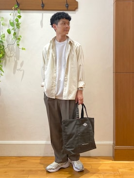 「NOLLEY’S（ノーリーズ）のアイテム（バッグ）」を使った、fukagawaさん（メンズ・170cm）の夏コーディネート