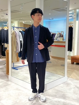 「GLOSTER（グロスター）のアイテム（パンツ）」を使った、fukagawaさん（メンズ・170cm）の春コーディネート