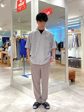 「GLOSTER（グロスター）のアイテム」を使った、fukagawaさん（メンズ・170cm）の夏コーディネート