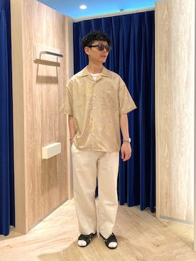 「GLOSTER（グロスター）のアイテム」を使った、fukagawaさん（メンズ・170cm）の春コーディネート