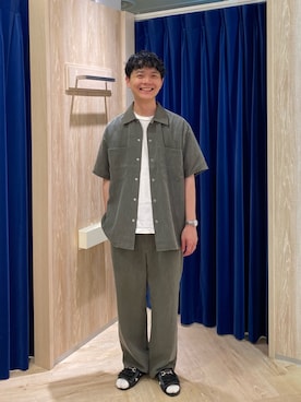 「GLOSTER（グロスター）のアイテム」を使った、fukagawaさん（メンズ・170cm）の夏コーディネート