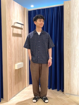 「GLOSTER（グロスター）のアイテム」を使った、fukagawaさん（メンズ・170cm）の春コーディネート