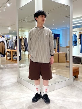 「UNIVERSAL OVERALL（ユニバーサルオーバーオール）のアイテム」を使った、fukagawaさん（メンズ・170cm）の秋コーディネート