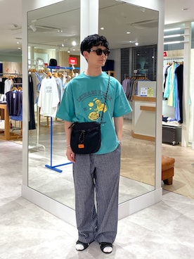 「UNIVERSAL OVERALL（ユニバーサルオーバーオール）のアイテム」を使った、fukagawaさん（メンズ・170cm）の夏コーディネート
