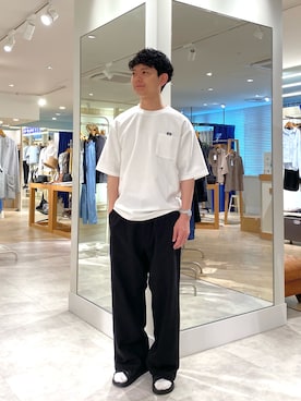 「GLOSTER（グロスター）のアイテム（トップス）」を使った、fukagawaさん（メンズ・170cm）の夏コーディネート