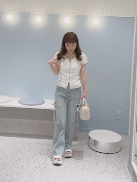「OLIVE des OLIVE（オリーブデオリーブ）のアイテム」を使った、chinamiさん（レディース・152cm）の夏コーディネート