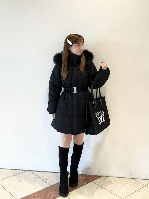 ウエストベルト付き中綿コート（ダウンジャケット/コート）｜OLIVE des