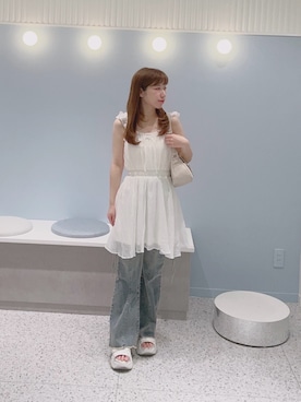 「バッグ」｜「アイテム（ワンピース/ドレス）」を使った、chinamiさん（レディース・152cm）の夏コーディネート