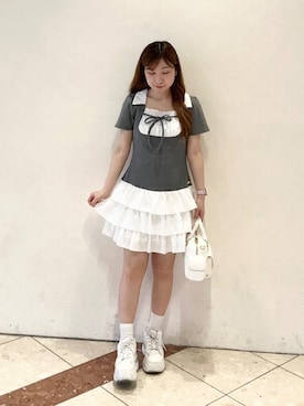 「OLIVE des OLIVE（オリーブデオリーブ）のアイテム」を使った、chinamiさん（レディース・152cm）の夏コーディネート
