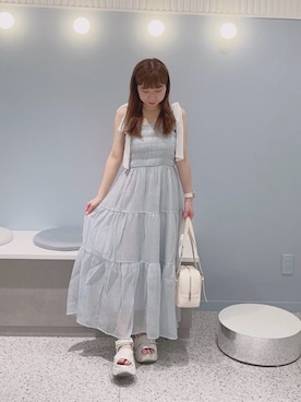 「OLIVE des OLIVE（オリーブデオリーブ）のアイテム（ワンピース/ドレス）」を使った、chinamiさん（レディース・152cm）の夏コーディネート