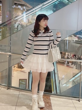 「アイテム（トートバッグ）」を使った、chinamiさん（レディース・152cm）の冬コーディネート