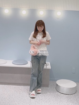 「アイテム（ポーチ）」を使った、chinamiさん（レディース・152cm）の夏コーディネート