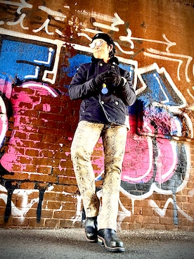 「Guess（ゲス）のアイテム」を使った、Anthony.Tさん（メンズ・172cm）の冬コーディネート