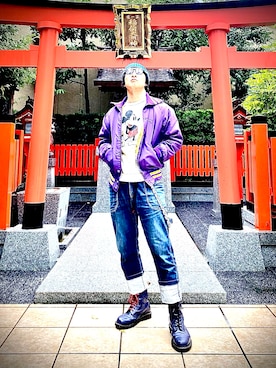 「アイテム（スウェット）」を使った、Anthony.Tさん（メンズ・172cm）の秋コーディネート