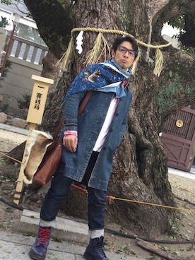 「GAP（ギャップ）のアイテム（ステンカラーコート）」を使った、Anthony.Tさん（メンズ・172cm）の春コーディネート
