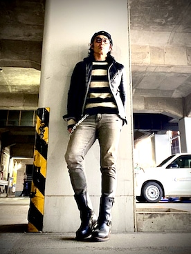 「DAISO（DAISO）のアイテム（帽子）」を使った、Anthony.Tさん（メンズ・172cm）の冬コーディネート