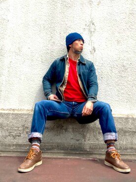 「GAP（ギャップ）のアイテム（ステンカラーコート）」を使った、Anthony.Tさん（メンズ・172cm）の春コーディネート