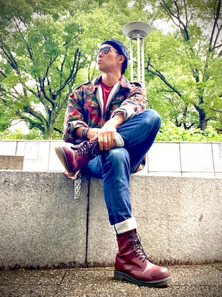 「スイス軍のアイテム（シャツ/ブラウス）」を使った、Anthony.Tさん（メンズ・172cm）の秋コーディネート