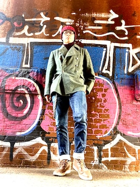 「DAISO（DAISO）のアイテム（帽子）」を使った、Anthony.Tさん（メンズ・172cm）の冬コーディネート