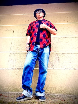 「CA4LA（カシラ）のアイテム」を使った、Anthony.Tさん（メンズ・172cm）の春コーディネート