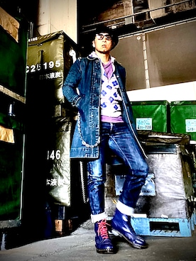 「アイテム（ブーツ）」を使った、Anthony.Tさん（メンズ・172cm）の春コーディネート