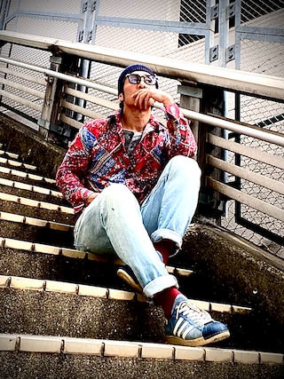 「古着のアイテム(シャツ/ブラウス)」を使った、Anthony.Tさん(メンズ・172cm)の春コーディネート