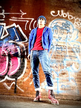 「Maison Kitsune（メゾンキツネ）のアイテム」を使った、Anthony.Tさん（メンズ・172cm）の夏コーディネート