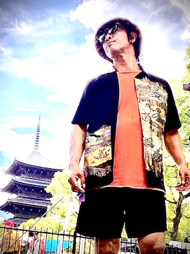 「GU（ジーユー）のアイテム」を使った、Anthony.Tさん（メンズ・172cm）の夏コーディネート
