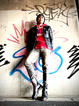 「DAISO（DAISO）のアイテム」を使った、Anthony.Tさん（メンズ・172cm）の冬コーディネート