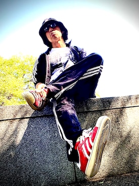 「アイテム（ジャージ）」を使った、Anthony.Tさん（メンズ・172cm）の秋コーディネート
