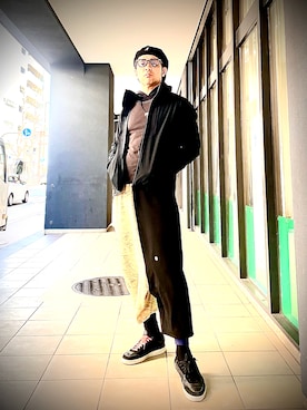 「アイテム（帽子）」を使った、Anthony.Tさん（メンズ・172cm）の春コーディネート