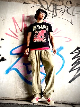 「アイテム（帽子）」を使った、Anthony.Tさん（メンズ・172cm）の夏コーディネート