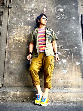 「アイテム（パンツ）」を使った、Anthony.Tさん（メンズ・172cm）の夏コーディネート