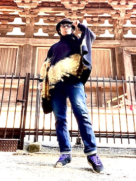 「CA4LA（カシラ）のアイテム（帽子）」を使った、Anthony.Tさん（メンズ・172cm）の冬コーディネート