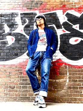 「アイテム（ペットグッズ）」を使った、Anthony.Tさん（メンズ・172cm）の秋コーディネート