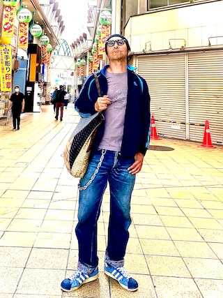 「古着のランバ・ラルTシャツ。渋すぎ。(Tシャツ/カットソー)」を使った、Anthony.Tさん(メンズ・172cm)の夏コーディネート