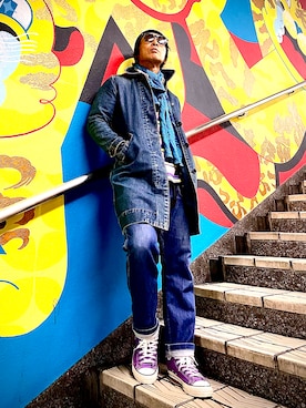 「GAP（ギャップ）のアイテム」を使った、Anthony.Tさん（メンズ・172cm）の冬コーディネート