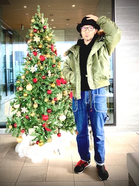 「新星WEARISTAにエントリー」｜「アイテム（ミリタリージャケット）」を使った、Anthony.Tさん（メンズ・172cm）の冬コーディネート