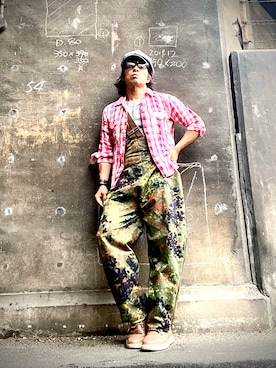 「アイテム（サロペット/オーバーオール）」を使った、Anthony.Tさん（メンズ・172cm）の秋コーディネート